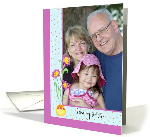 Get Well Floral Photo Insert card (921292)