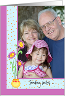 Get Well Floral Photo Insert Card