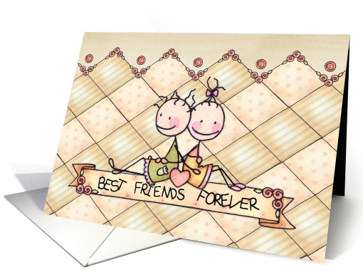 Friendship Day Card - Cute Stick Figures card (922480)