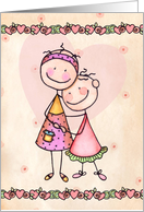 Happy Mother’s Day for Grandmother - Cute Stick Figures card