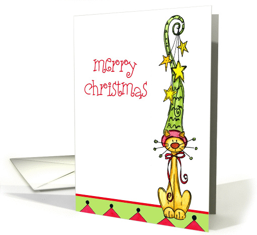 Christmas Kitty card (93676)
