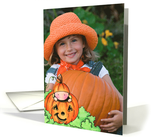 Baby In Jack-O-Lantern Halloween card (956931)