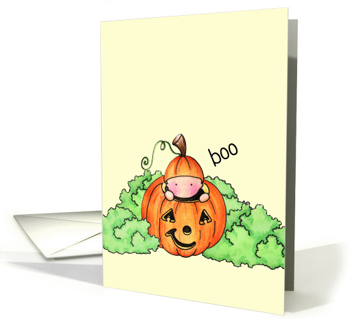 Baby In Jack-O-Lantern Halloween Birthday card (956981)
