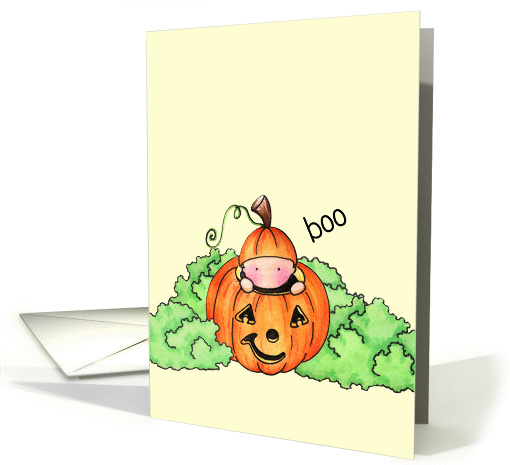 Baby In Jack-O-Lantern Halloween card (956983)