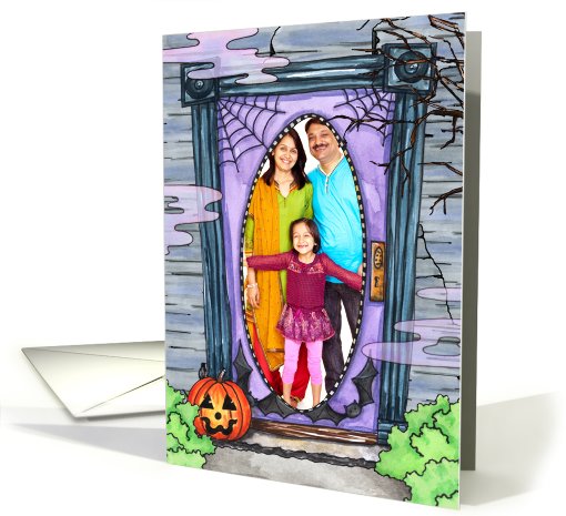 Haunted House Photo Insert Halloween Party Invite card (957003)