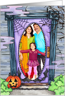 Haunted House Photo Insert Halloween Party Invite card