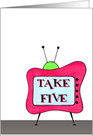 Take Five Retro Congratulations Card