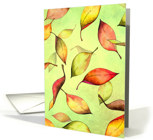 Falling Autumn Leaves card (977317)