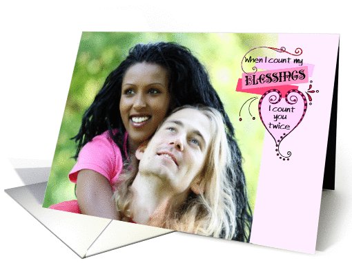 Count My Blessings Valentine's Day Photo Insert card (989419)
