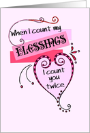 Count My Blessings Valentine’s Day Card