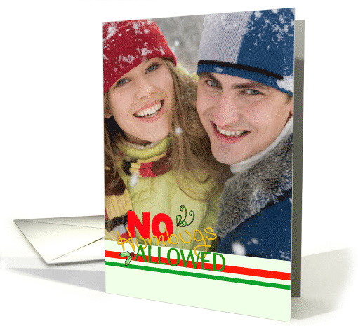 Christmas - No Humbugs Allowed, Photo Insert Invitation card (990737)