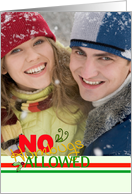 Christmas - No Humbugs Allowed, Photo Insert Invitation card