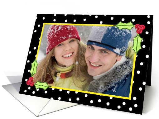 Christmas Holly Photo Insert card (990759)