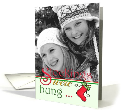 The Stockings Were Hung Photo Insert Christmas card (992031)