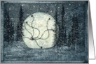 Pandemic Moon Rolls through the forest card