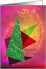 Curlicue triangle holidays card