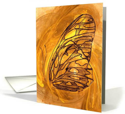 Golden Butterfly Wings card (870578)