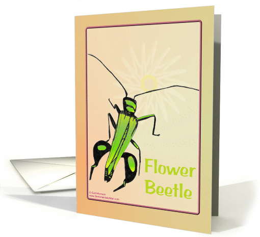 Flower Beetle card (94102)