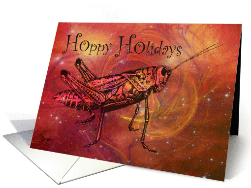 Hoppy Holidays Grasshopper card (984101)