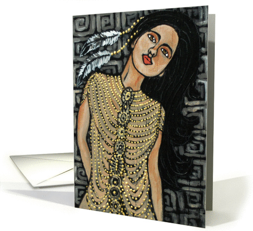 Beaded Dress card (95111)