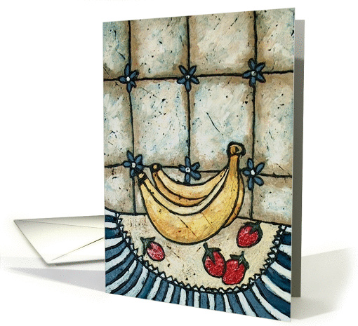 Bananas & Strawberries card (99555)