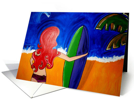 Surfer Girl card (95342)