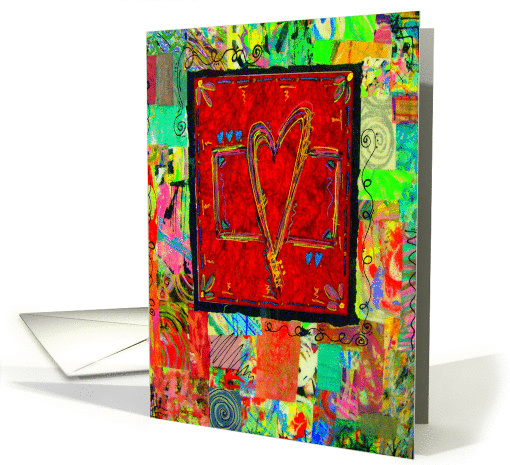 GRAFFITI HEART card (95697)