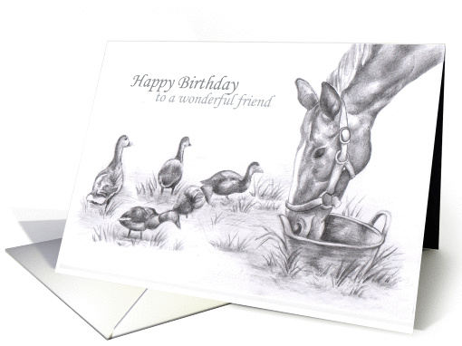 Happy Birthday to a wonderful friend card (132862)