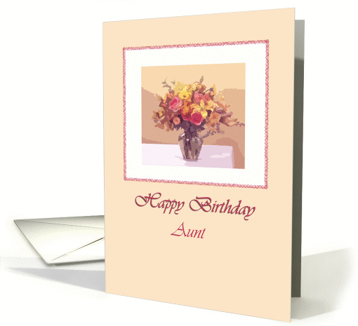 Flowers 2 - Aunt card (96512)