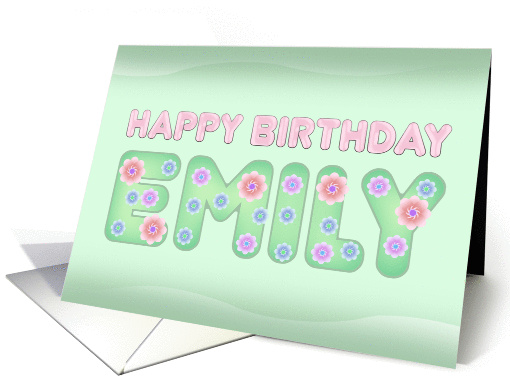 Happy Birthday Emily card (97039)