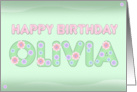 Happy Birthday Olivia card