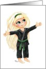 Martial Arts Kenpo Karate Tae Kwon Do Girl Loves Life card