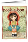 BLANK Little Red Riding Hood PEEK-A-BOO! Wolf in Forest card