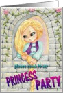 Please Come to my PRINCESS PARTY Rapunzel Tower card