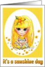 It’s a Sunshine Day Daisy Girl YELLOW FLOWERS HAPPY SPRING card