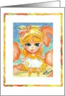 Tiny Thumbelina Flower Doll All Occasion Blank Card