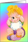 Invitation for Baby Tot Toddler Birthday Party Rainbow Girl card