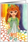 Little Big Eyed Rainbow Irish Girl What’s New St. Patrick’s Day card