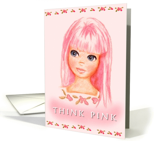 THINK PINK Breast Cancer Awareness Women's Cancers card (100059)