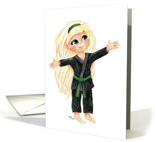 Martial Arts Kenpo Karate Tae Kwon Do Girl Loves Life card (100073)
