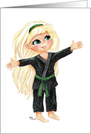 Martial Arts Kenpo Karate Tae Kwon Do Girl Loves Life card