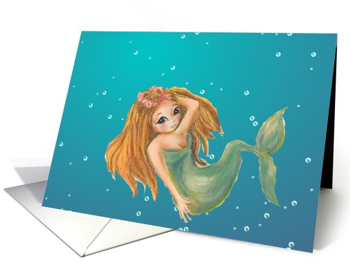 Mermaid in Bubbley Water card (108556)