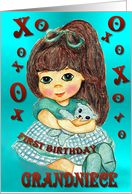 Happy First Birthday Grandniece Grand Niece xoxoxo card