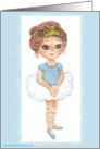 Prima Ballerina Baby Powder Blue Ballet Dance Recital card