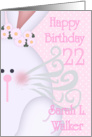Happy Birthday 22 Bunny Girl card