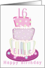 Happy Birthday 16 Ellie card