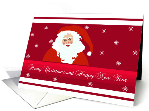 Merry Christmas and Happy New Year Santa card (112561)