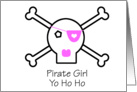 Pirate Girl Yo Ho Ho card