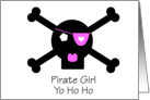 Pirate Girl Yo Ho Ho card