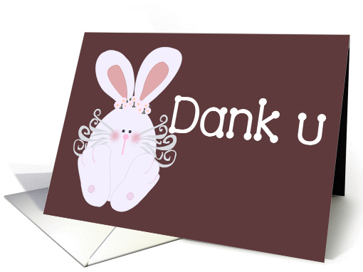Danke u Thank You in Dutch card (125430)